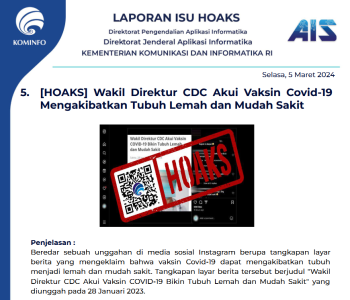Isu Hoaks 5 Maret 2024