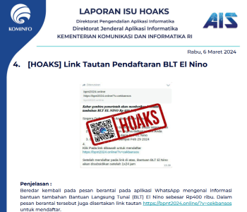 Isu Hoaks 6 Maret 2024