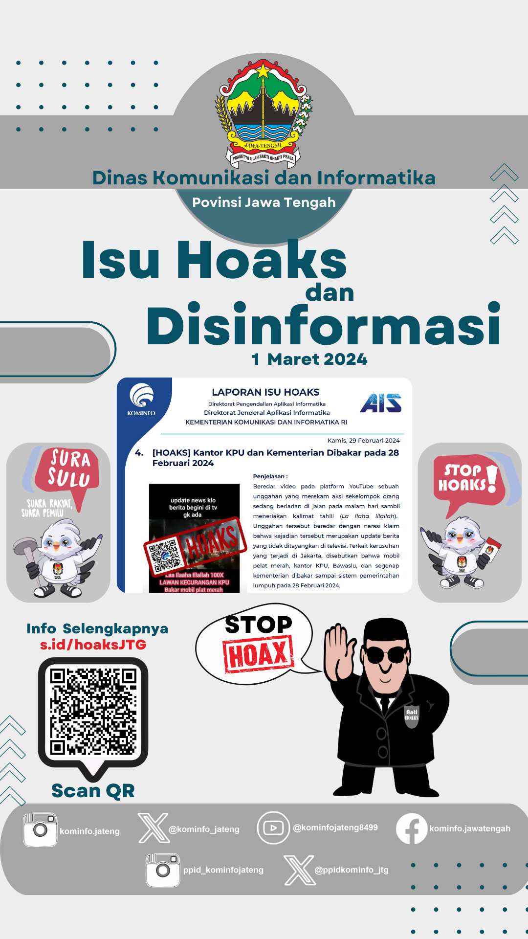 Isu Hoaks & Disinformasi 1 Maret 2024 Grafis
