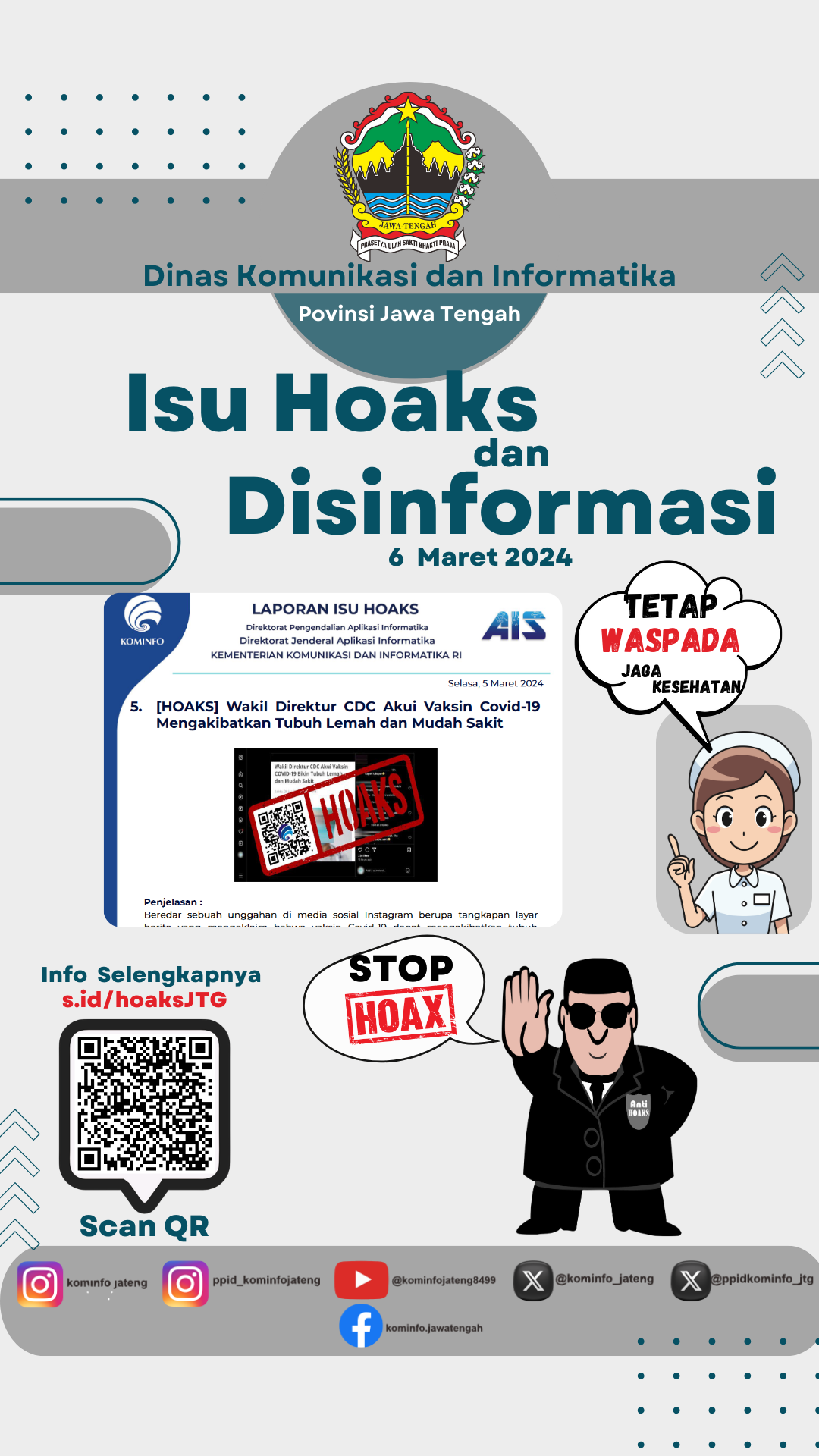 Isu Hoaks & Disinformasi 6 Maret 24 Grafis