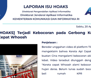 Isu Hoaks 20 April 2024