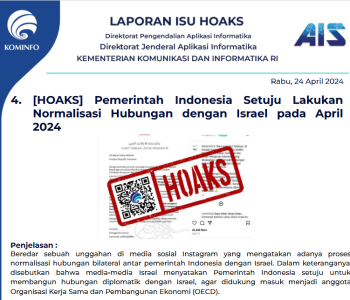Isu Hoaks 24 April 2024