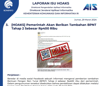 Isu Hoaks 29 Maret 2024