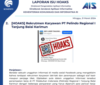 Isu Hoaks 31 Maret 2024