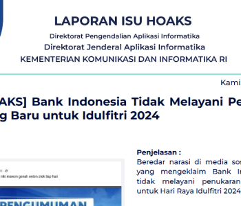 Isu Hoaks 4 April 2024