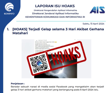 Isu Hoaks & Disinformasi 13 April 2024