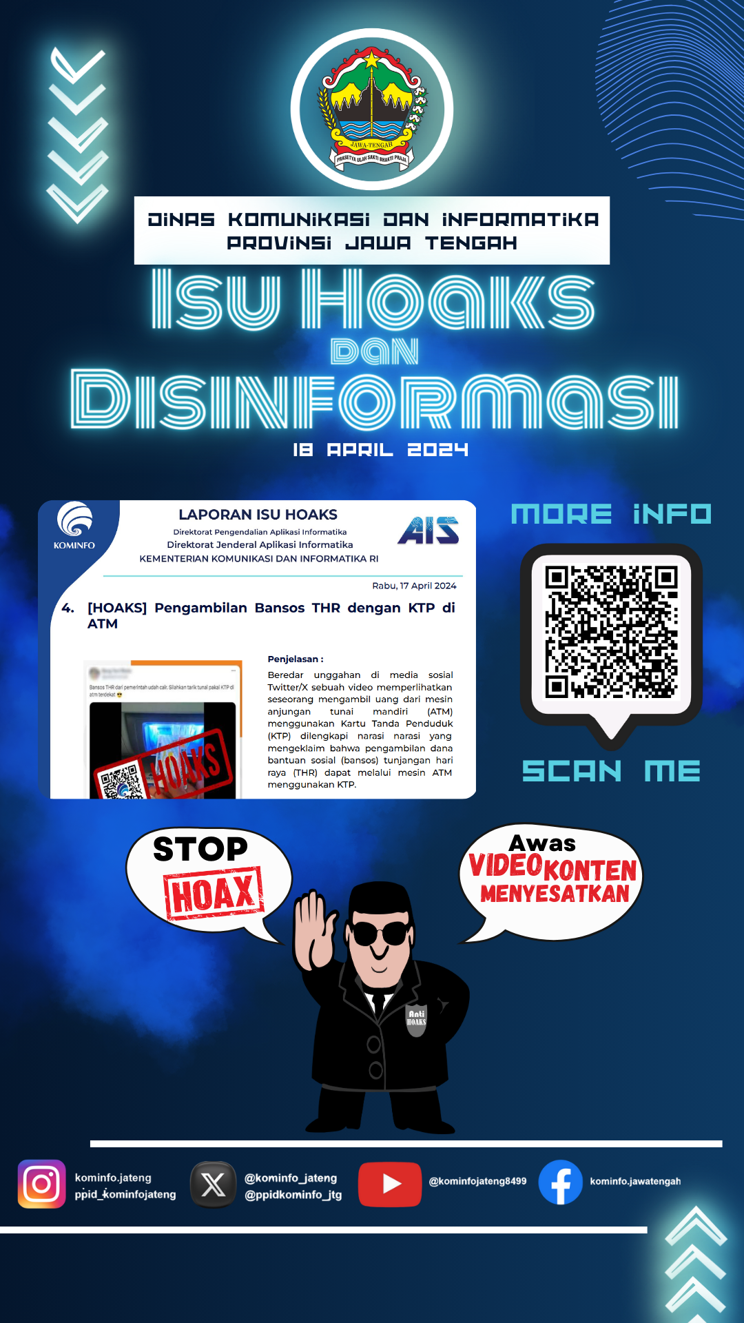 Isu Hoaks & Disinformasi 17 April 2024 Grafis