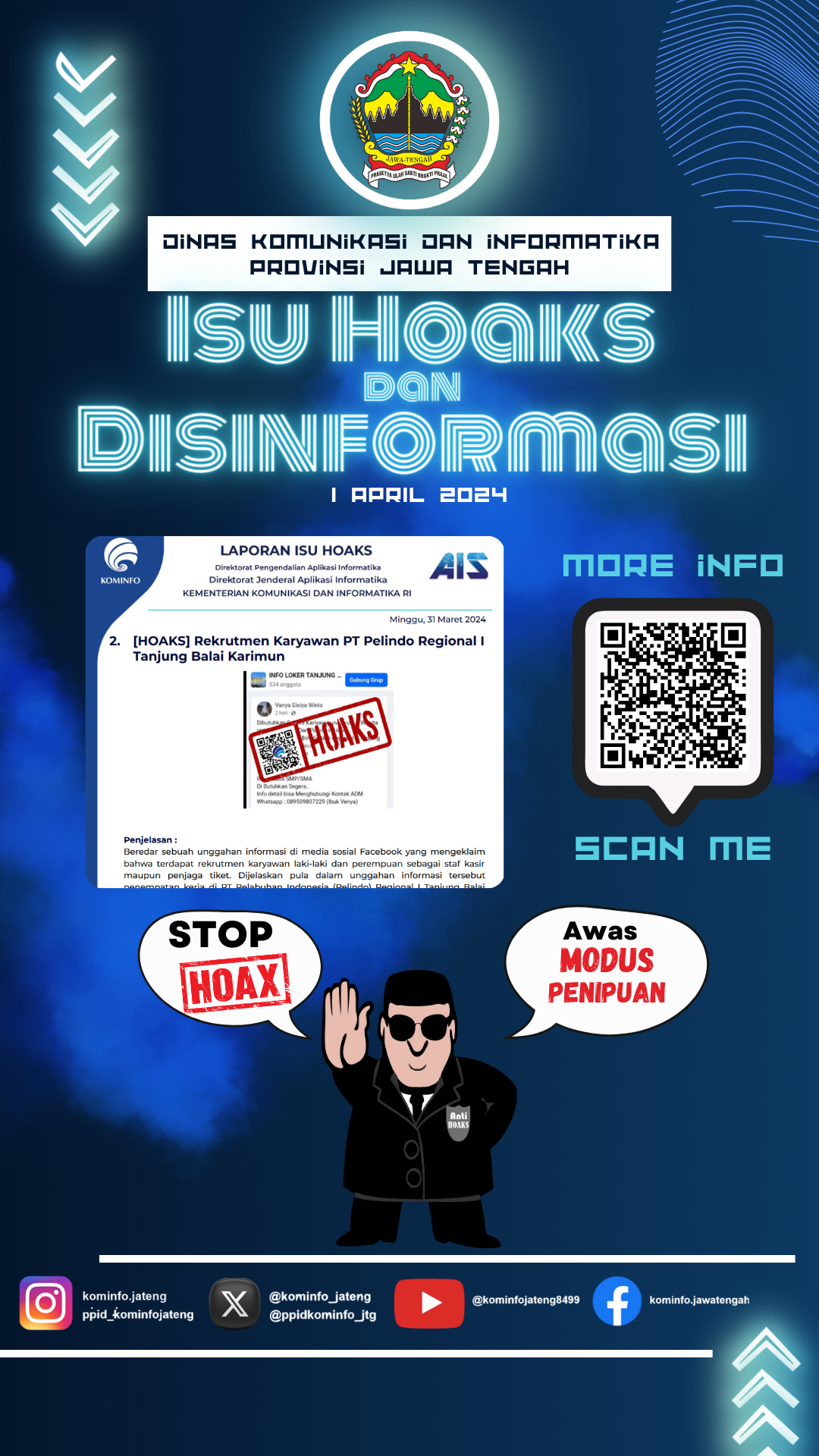 Isu Hoaks & Disinformasi 31 Maret 2024 Grafis