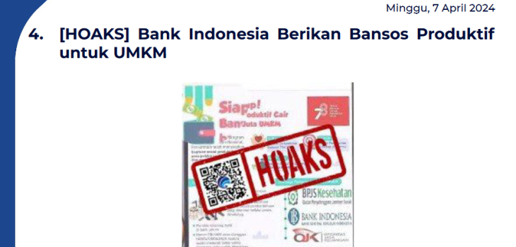 Isu Hoaks & Disinformasi 7 April 2024