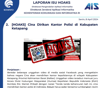 Isu Hoaks & Disinformasi 8 April 2024