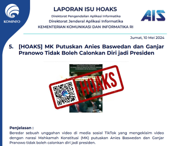 Isu Hoaks 10 Mei 2024