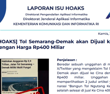 Isu Hoaks 2 Mei 2024
