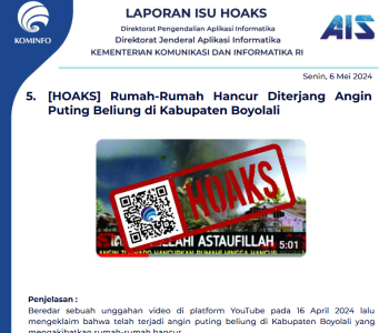 Isu Hoaks 6 Mei 2024