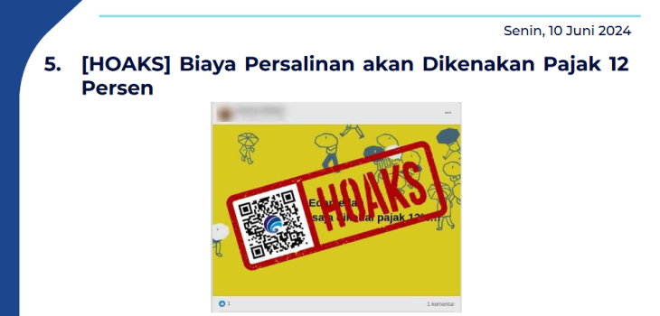 Isu Hoaks 10 Juni 2024