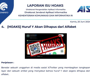 Isu Hoaks 20 Juni 2024