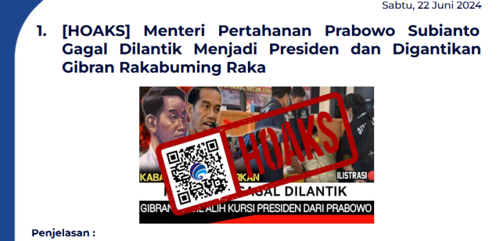 Isu Hoaks 22 Juni 2024