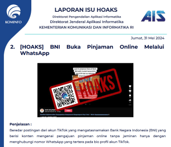 Isu Hoaks 31 Mei 2024