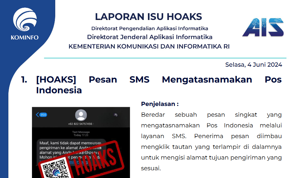 Isu Hoaks 4 Juni 2024