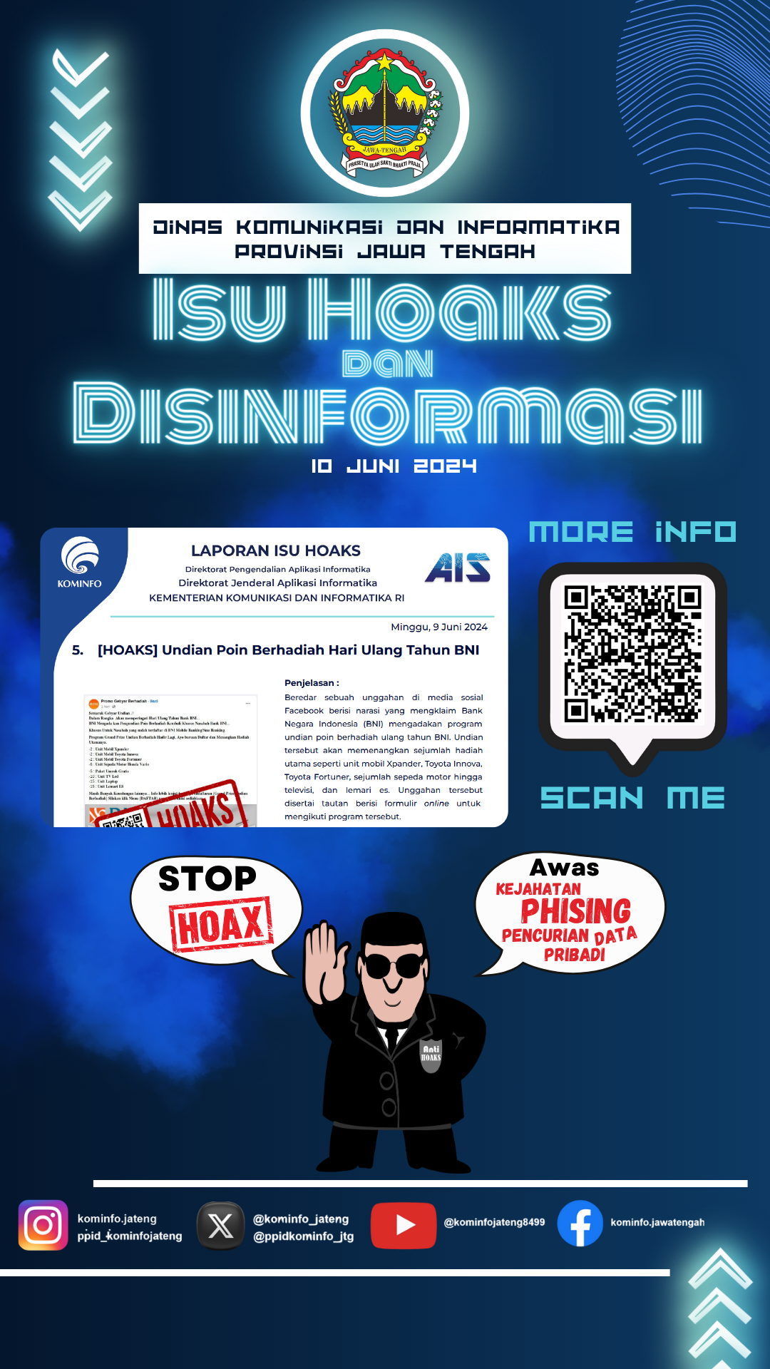 Isu Hoaks & Disinformasi 9 Juni 2024 Grafis