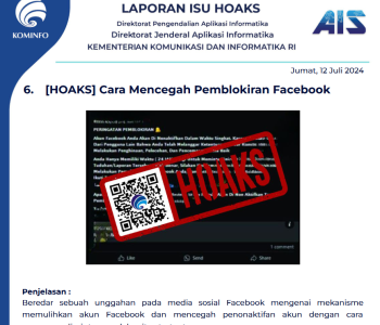 Isu Hoaks 12 Juli 2024