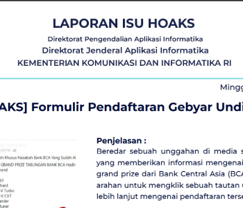 Isu Hoaks 14 Juli 2024