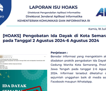 Isu Hoaks 18 Juli 2024