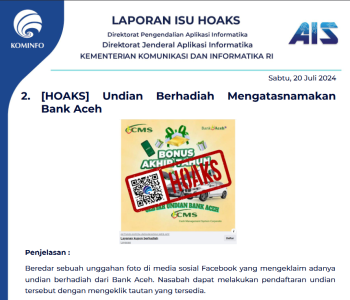 Isu Hoaks 20 Juli 2024