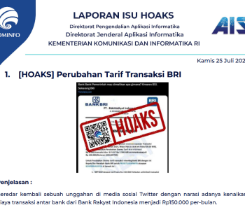 Isu Hoaks 25 Juli 2024