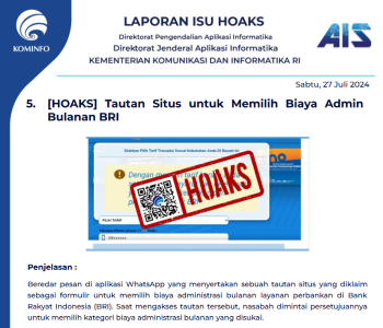 Isu Hoaks 27 Juli 2024