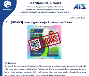 Isu Hoaks 3 Juli 2024