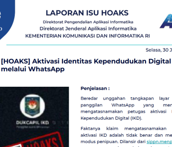 Isu Hoaks 30 Juli 2024