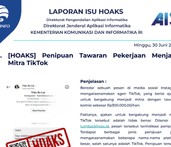 Isu Hoaks 30 Juni 2024