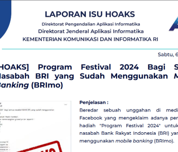 Isu Hoaks 6 Juli 2024