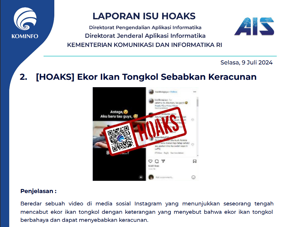 Isu Hoaks 9 Juli 2024