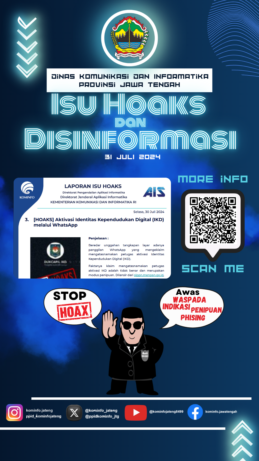 Isu Hoaks & Disinformasi 30 Juli 2024 Grafis