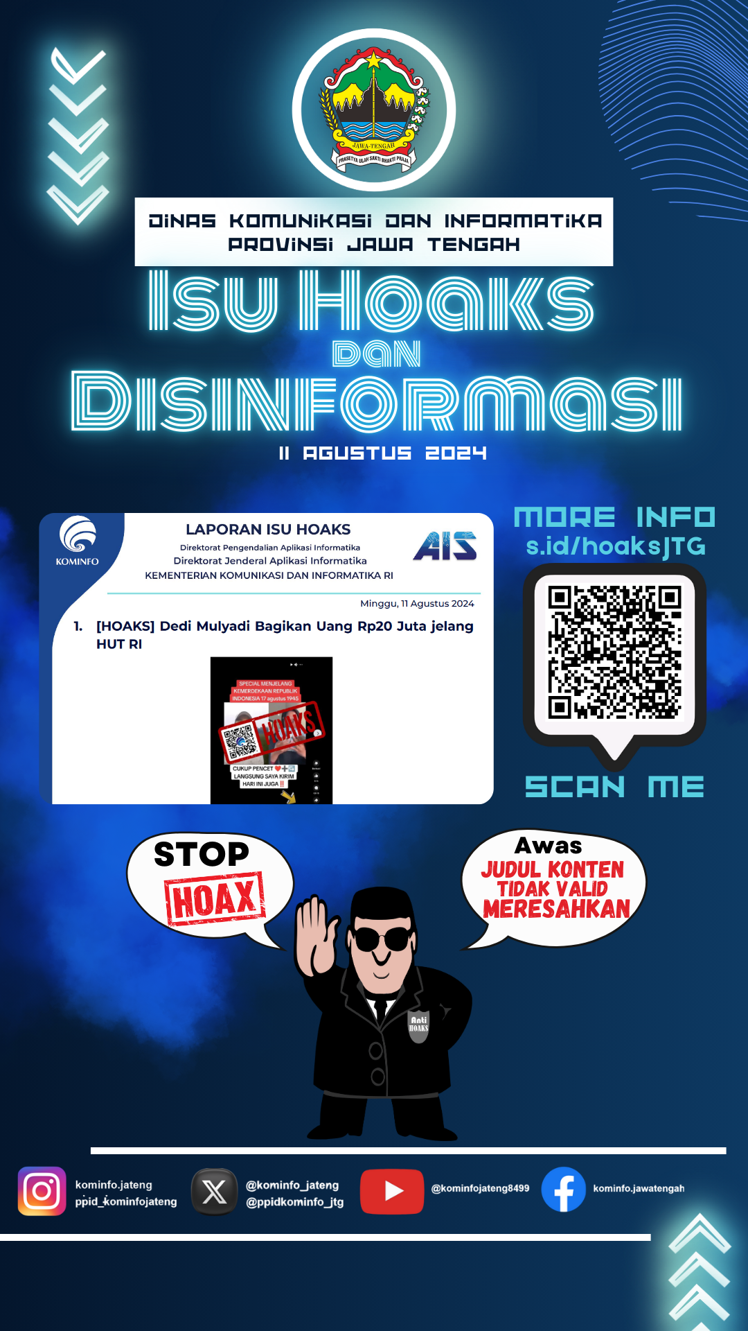 Isu Hoaks & Disinformasi 11 Agustus 2024 Grafis