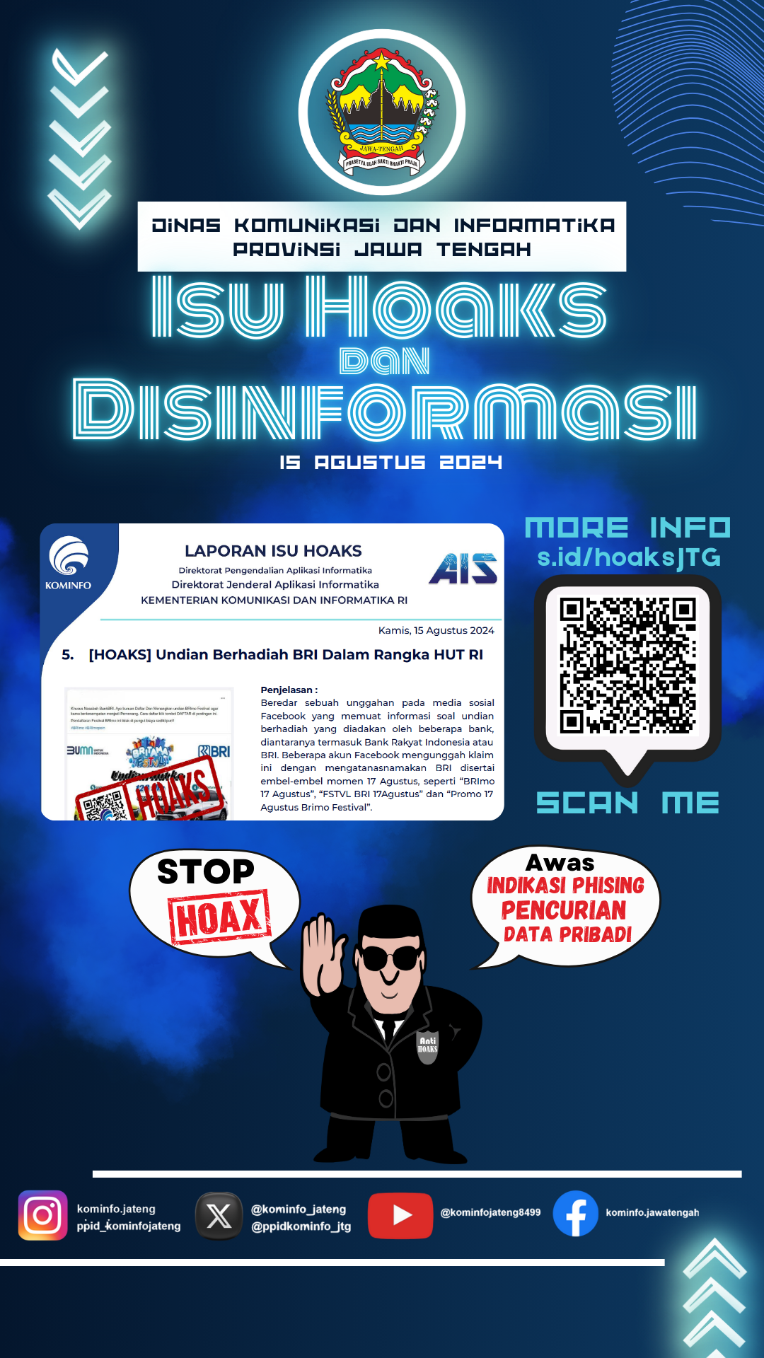 Isu Hoaks & Disinformasi 15 Agustus 2024 Grafis