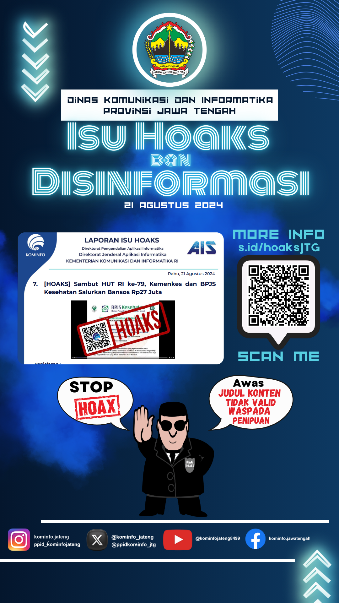 Isu Hoaks & Disinformasi 21 Agustus 2024 Grafis