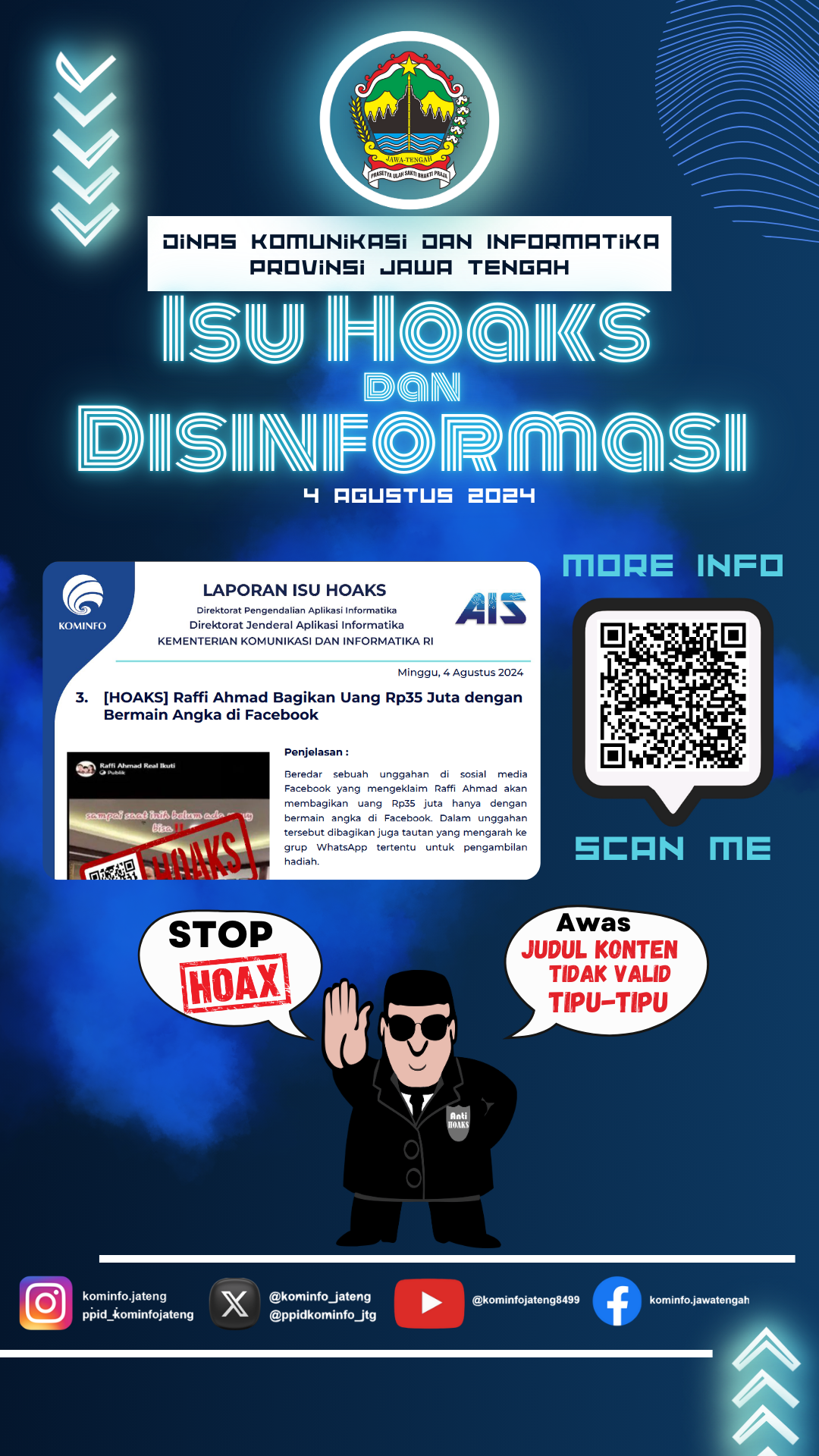 Isu Hoaks & Disinformasi 4 Agustus 2024 Grafis