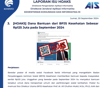 Isu Hoaks 20 September 2024