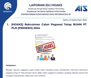 Isu Hoaks 21 September 2024