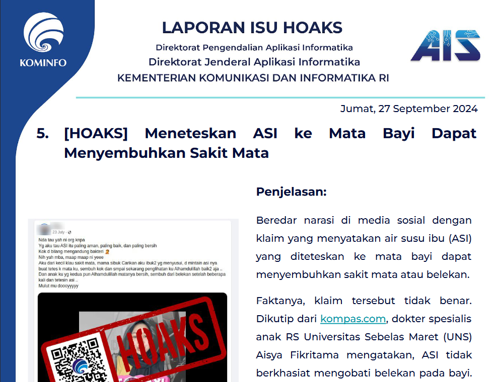 Isu Hoaks 27 September 2024