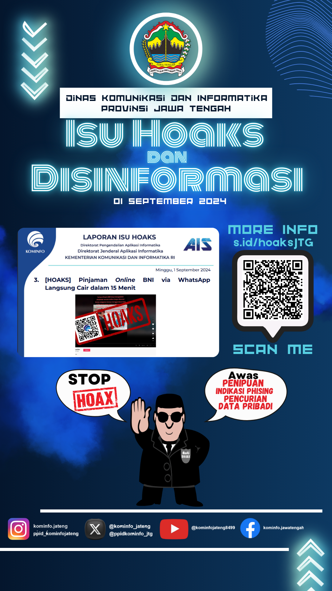 Isu Hoaks & Disinformasi 01 September 2024 Grafis