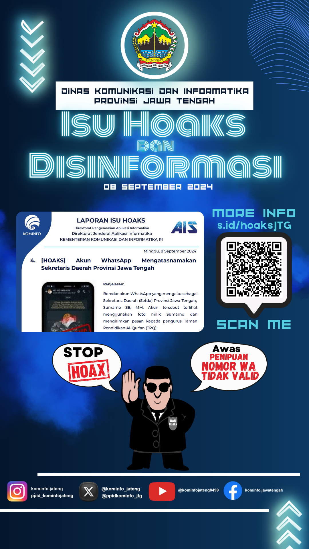 Isu Hoaks & Disinformasi 08 September 2024 Grafis