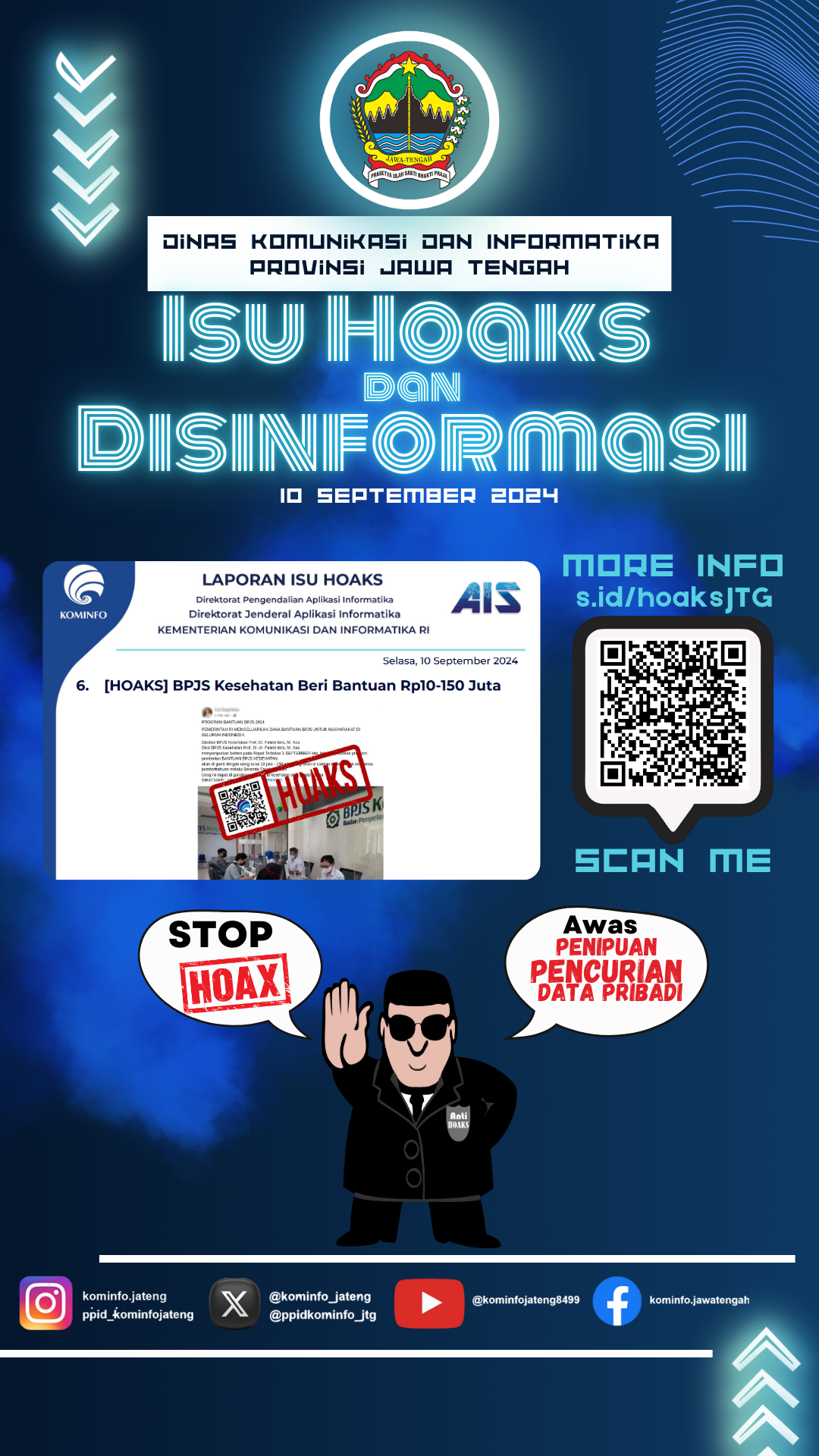 Isu Hoaks & Disinformasi 10 September 2024 Grafis