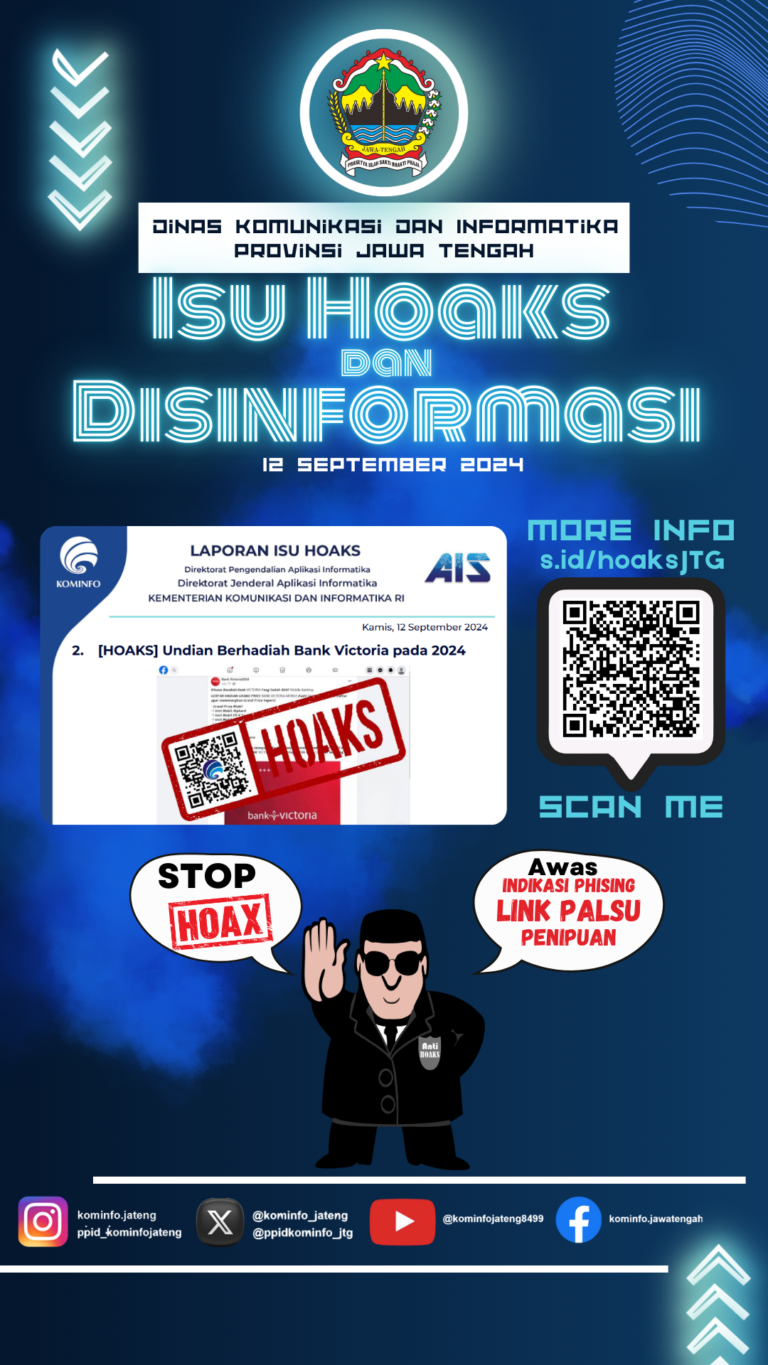 Isu Hoaks & Disinformasi 12 September 2024 Grafis