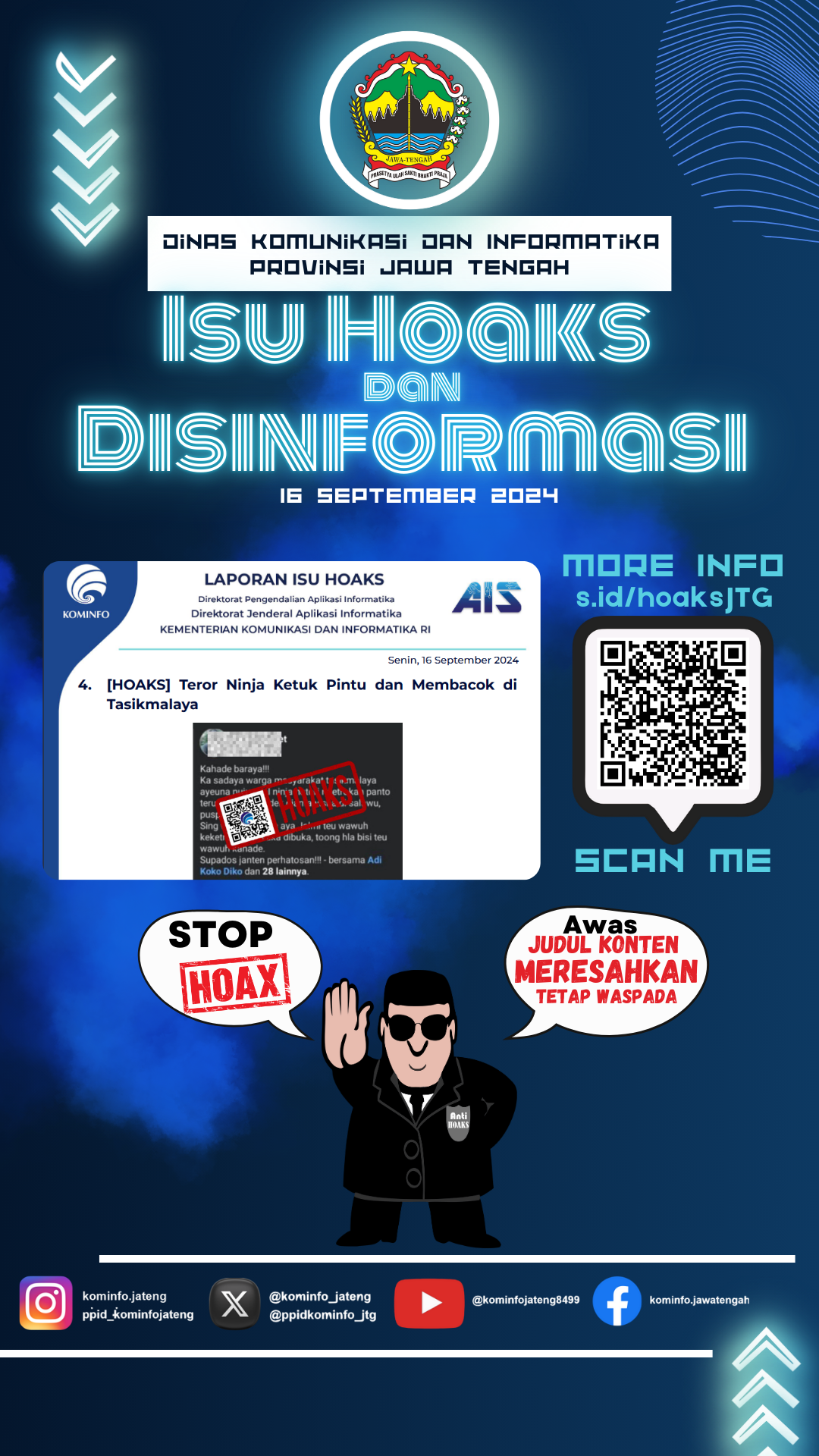 Isu Hoaks & Disinformasi 16 September 2024