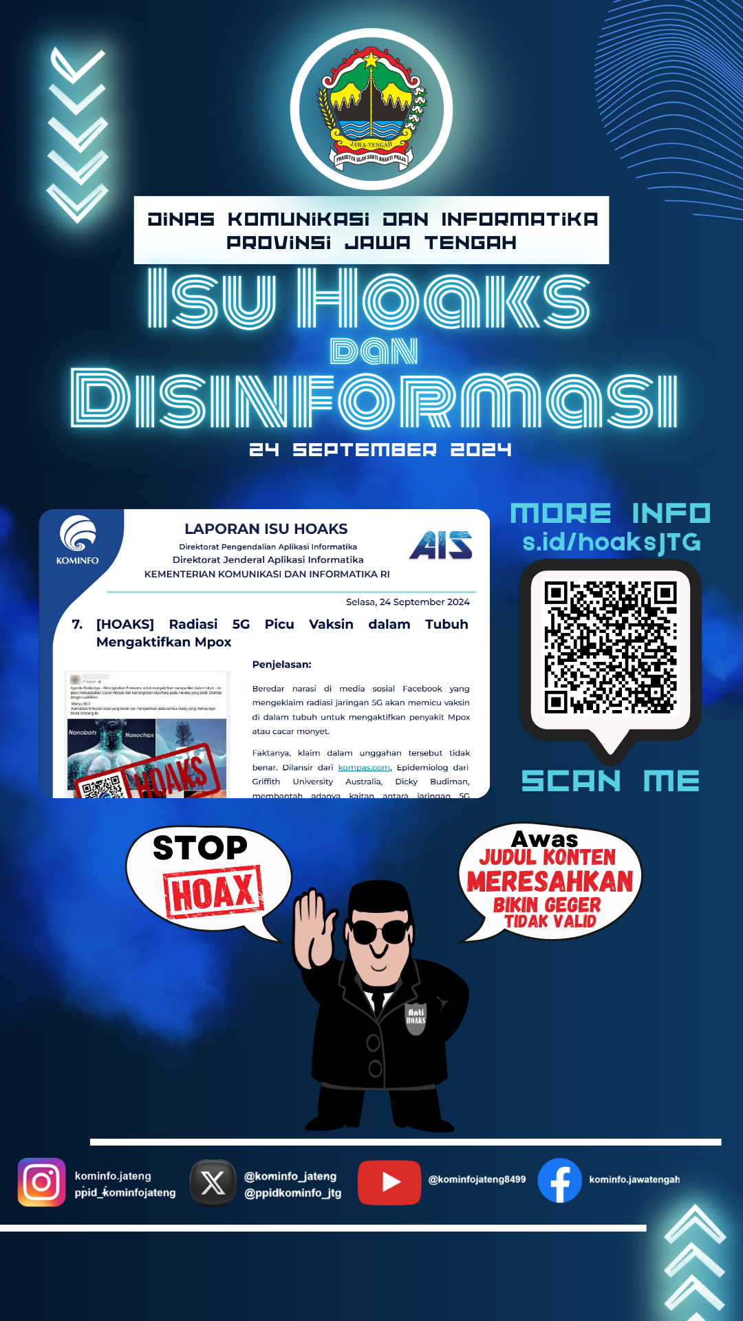 Isu Hoaks & Disinformasi 24 September 2024 Grafis