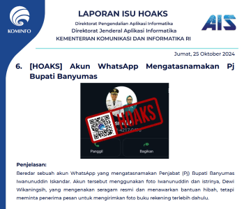 Isu Hoaks 25 Oktober 2024