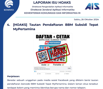 Isu Hoaks 26 Oktober 2024